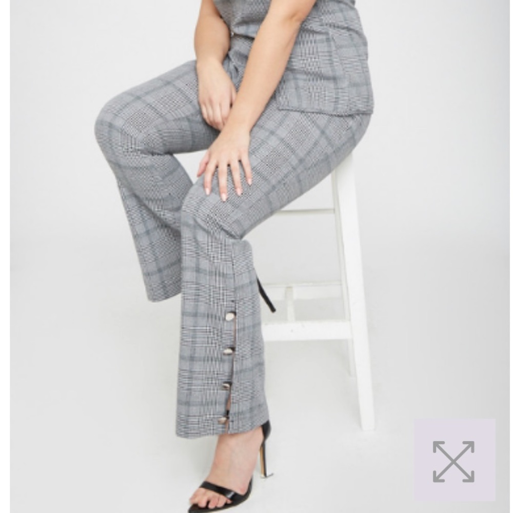 Women’s tailored check high rise Trousers